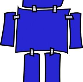 Blue Robot Clip Art