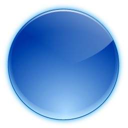 青の丸いボタン