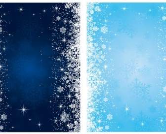 Blue Snowflake Background Vector