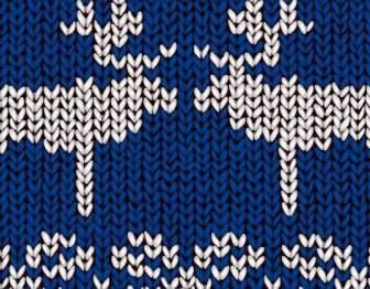 トナカイと青いセーター パターン