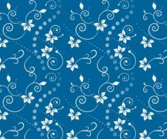 Blue Swirly Flowers