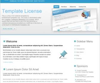 Blue Thick Line Template