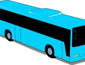 Bleu Voyage Bus Clipart