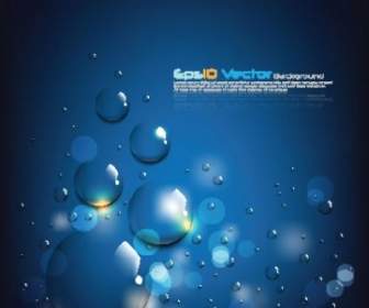 Blue Water Drops Background Vector