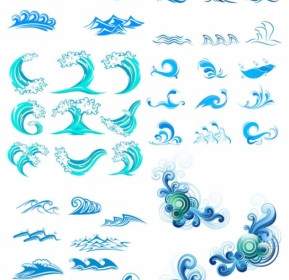 Blue Waves Graphics Vector