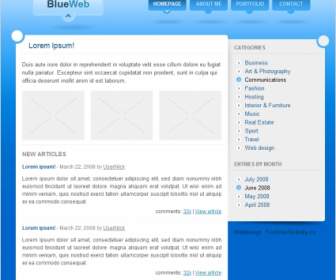 Modèle Web Bleu