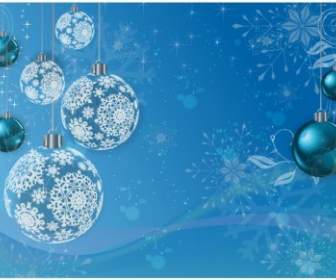 Blue Winter Holiday Background