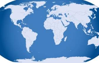 Mapa De Mundo Azul Clip Art