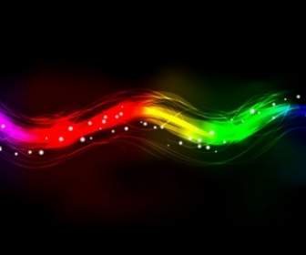 Unscharfe Abstrakte Neon Spektrum Lichteffekt Hintergrund