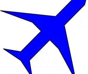 Boing Blue Freight Plane Icon Clip Art