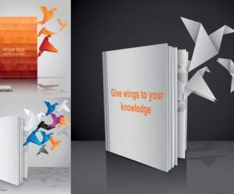 Books Out Of Paper Cranes Fly Vector