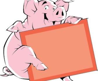 Bordi Vettoriali Pig Cartoon
