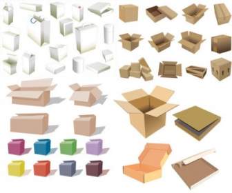 Kisten Und Kartons Vektor