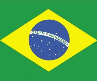 ブラジルの国旗をクリップアートします。
