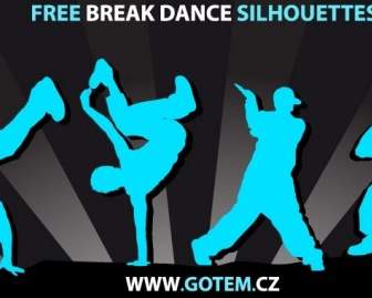 Breakdance-Silhouetten