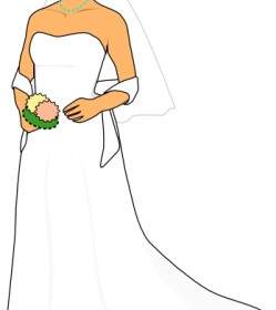 ドレスの花嫁白のクリップアート