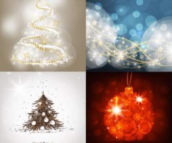 明るいクリスマスの背景のベクトル