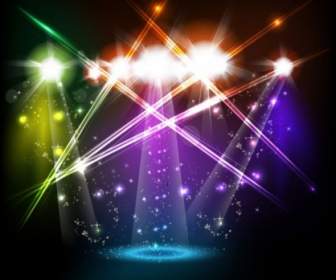 Bright Stage Lighting Effects Vector