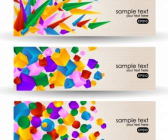 Brilliant Colored Banners Vector