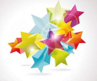 Brilliant Dynamic Fivepointed Star Vector