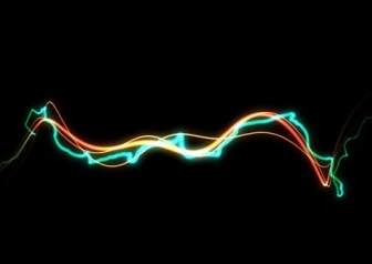 Brillante Muster Der Elektromagnetischen Wellen Psd Geschichtet