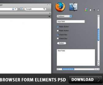 Browser Form Elements Free Psd