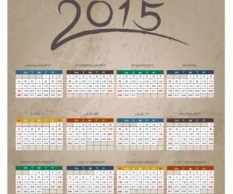 Pinsel Strich Kalender