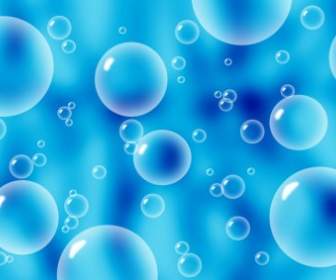 Bubbles On Blue Background