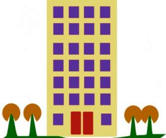 Building With Trees Clip Art