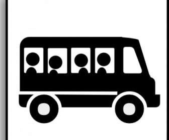 Bus Icon For Use With Signs Or Buttons Clip Art