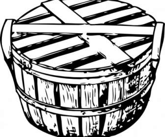 Bushel Basket With Cover Clip Art