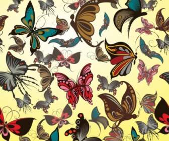 Schmetterlinge-Vektor-Muster