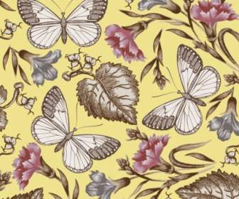 Butterfly Floral Vector
