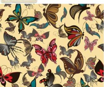Butterfly Pattern Background Vector