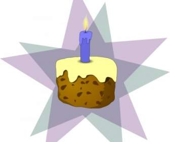 Cake And Candle Clip Art