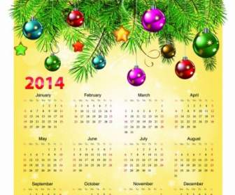 Kalender Dengan Bola Natal