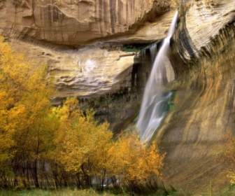 Calf Creek Falls Wallpaper Waterfalls Nature