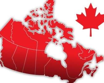 แผนที่แคนาดาวันเวกเตอร์