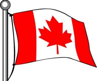 Bandeira De Canadá, Voando De Clip-art