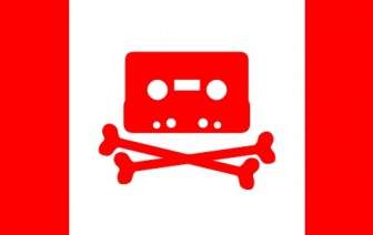 Canadian Music Pirate Flag Clip Art
