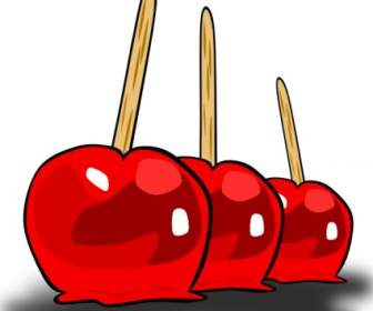 Candied Apples Clip Art