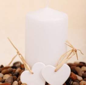 Candle And Hearts