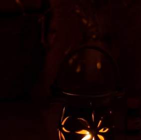 Candle Lamp In Dark
