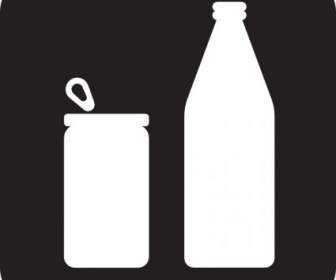 Cans Or Bottles Black Clip Art