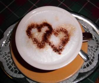 Cappucino Herz Kaffee