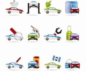 Car Services Vector Icons