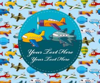 Cartoon Airplane Collection Vector