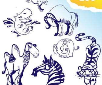 Vector De Animales De Dibujos Animados