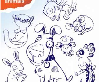 Vector De Dibujos Animados Animales