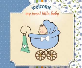Cartoon Baby Card Vector
